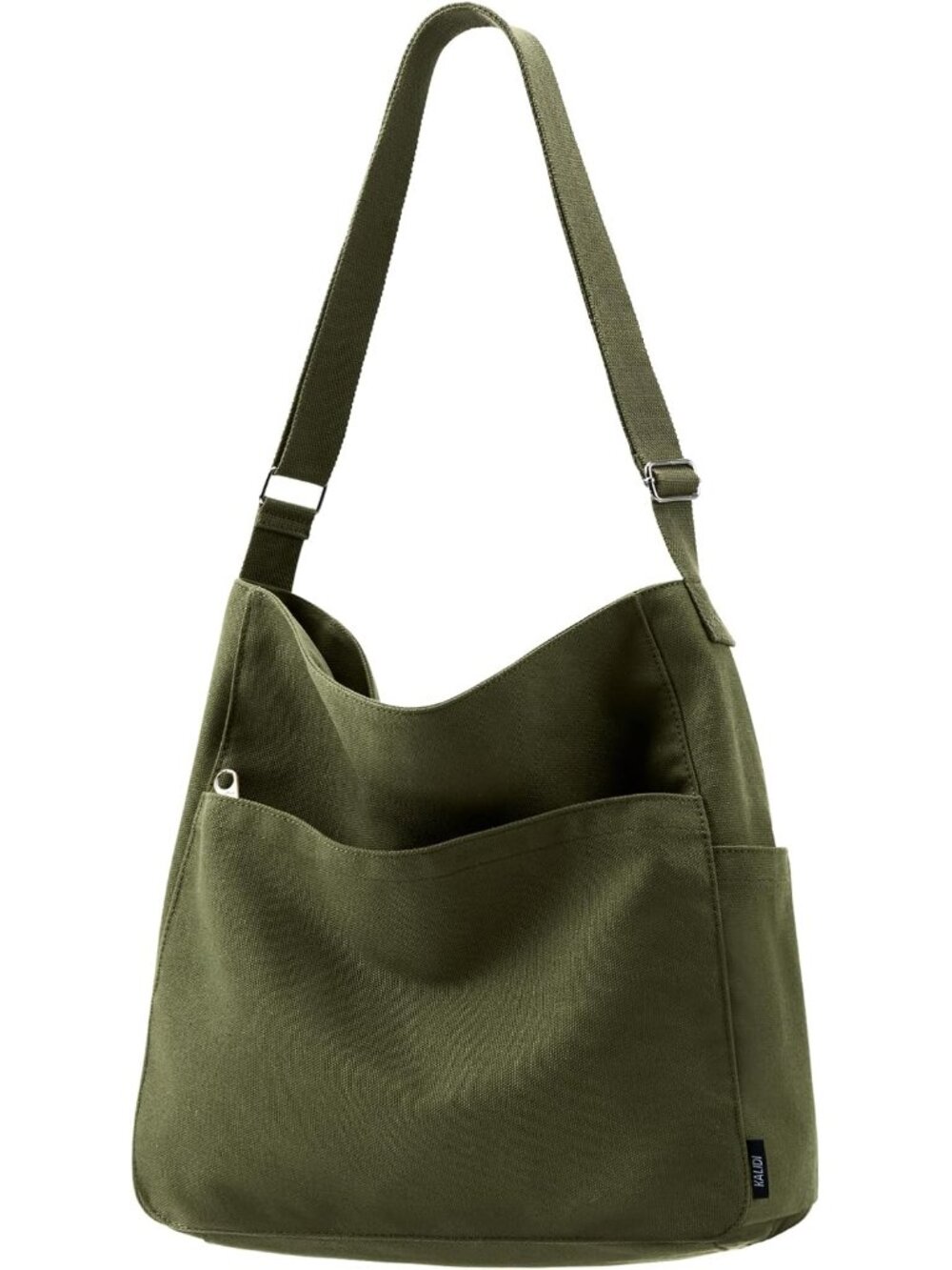 KALIDI Canvas Tote Bag Zipper Large Crossbody Shoulder Bag Messenger Bag | Hobo